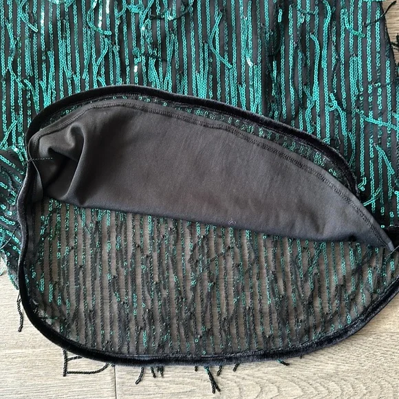 Avec Les Filles Sequins Fringe Size Small Mini Skirt - Picture 8 of 17